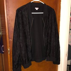 Black zip up sweater